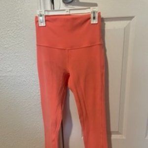 Lululemon ALign HR leggings 25" coral color.